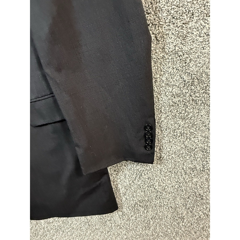 Jos. A Bank Mens 50XL Black 100% Wool Blazer Sport Coat 2 Button Big Tall - Picture 4 of 12